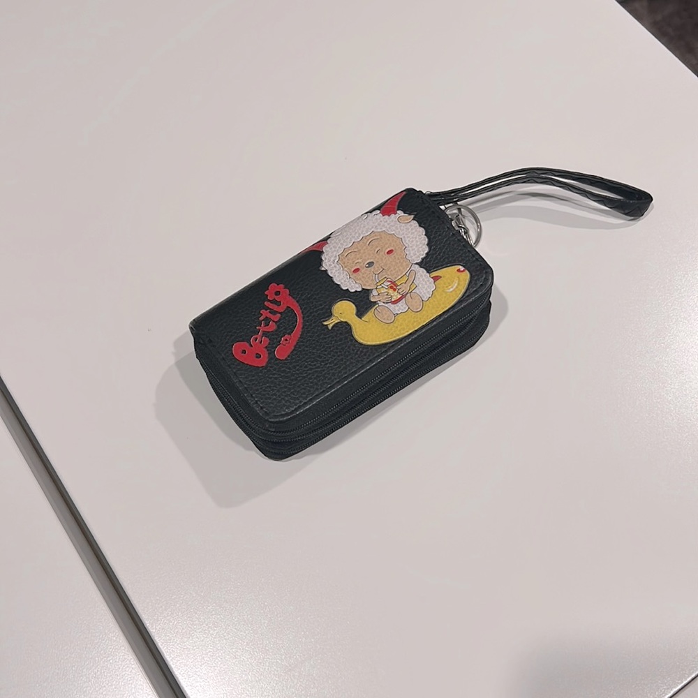 Wallet on wrist